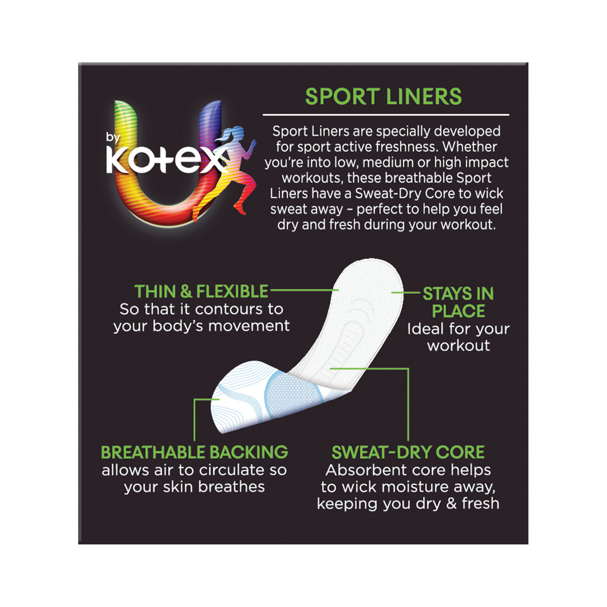 U by Kotex Sport Liners 30 Pack