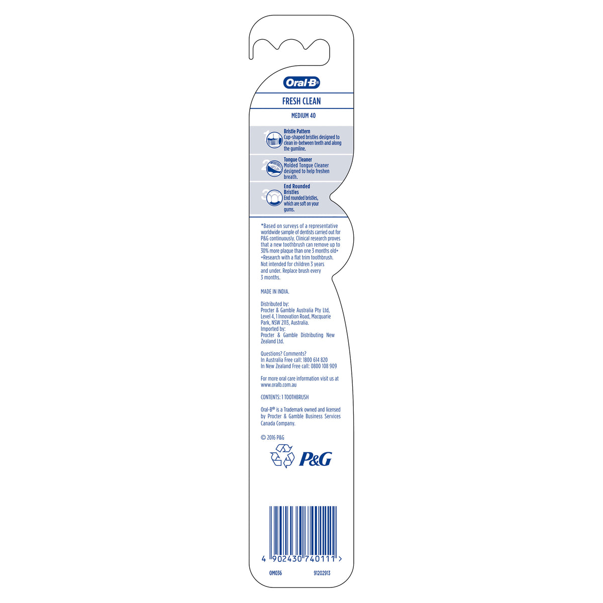 Oral-B Fresh Clean 40 Medium 1pk