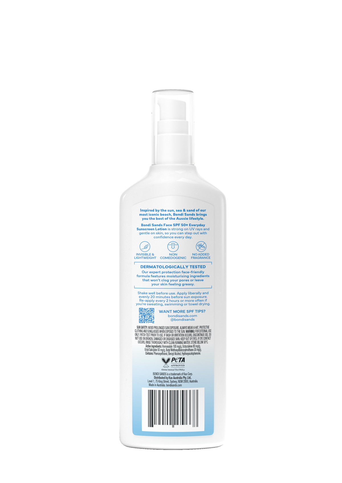 Bondi Sands Fragrance Free Face Lotion SPF 50+ 200mL