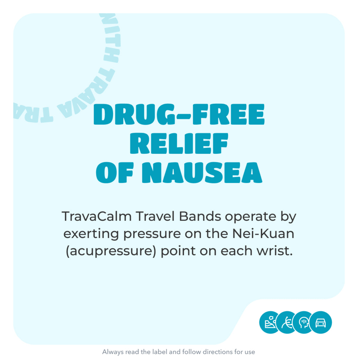 TRAVACALM Kids Nausea Cntrl Band 1pr