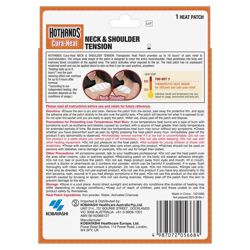 Hot Hands Cura-Heat Neck & Shoulder 1pk