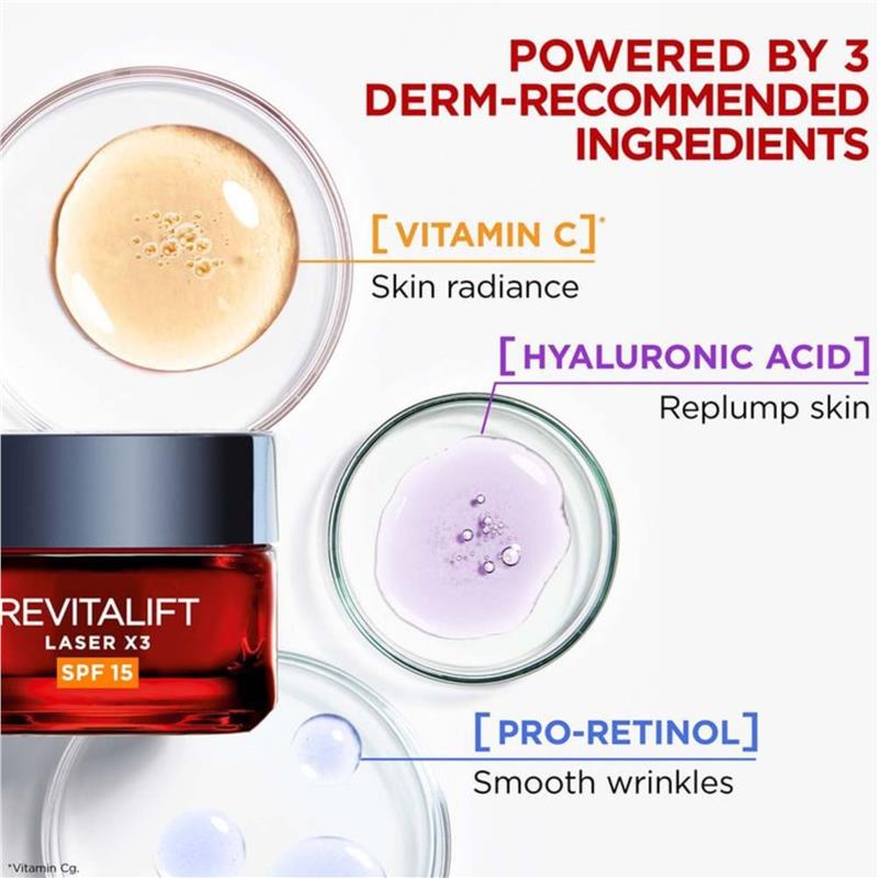 Loreal Paris Revitalift Laser x3 Day Cream SPF 15+ 50ml