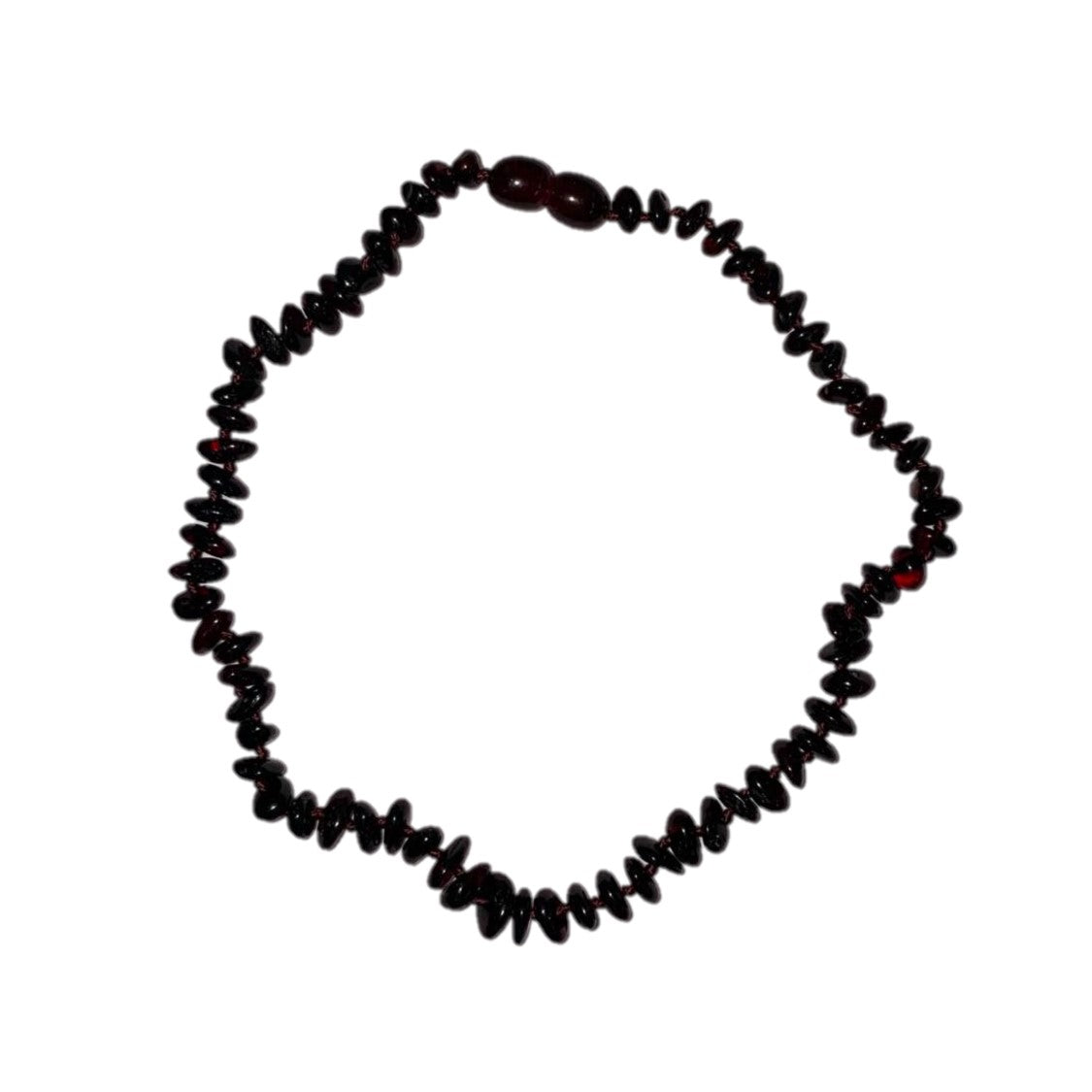 Amber 12/13in Baby Teething Necklace Dark Cognac