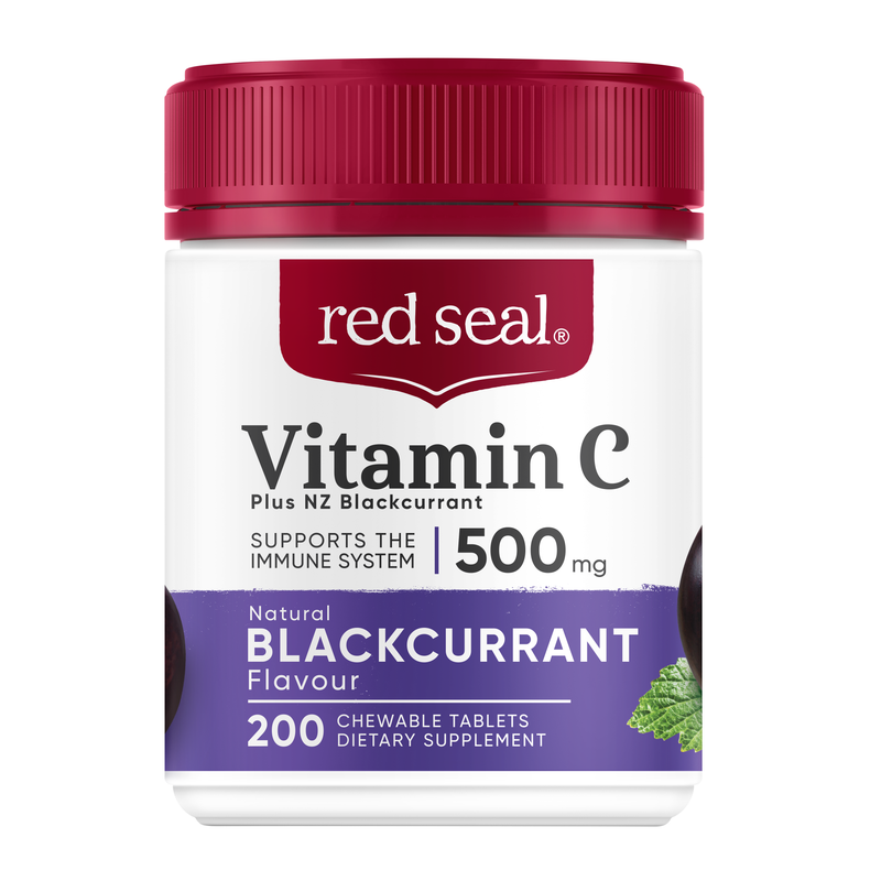 Red Seal Vitamin C 500mg With Blackcurrant 200 Tablets