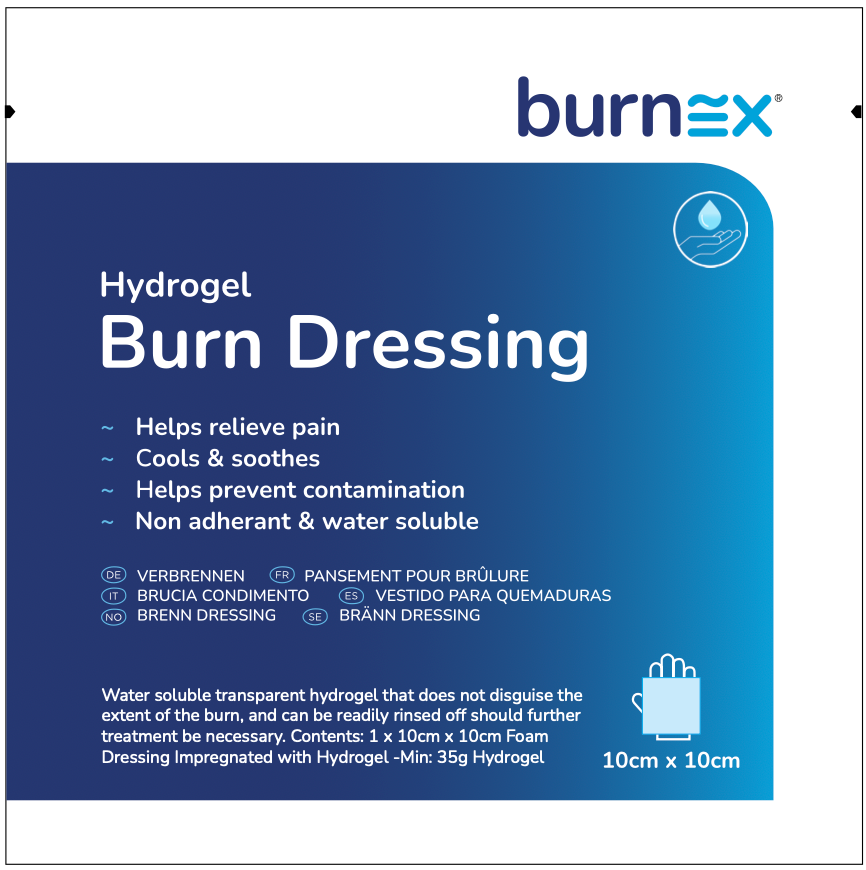 BURNEX Burn Hydrogel Dressing 10cm x 10cm