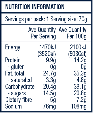 The Crafty Weka Bar Nutty Caramel 70g