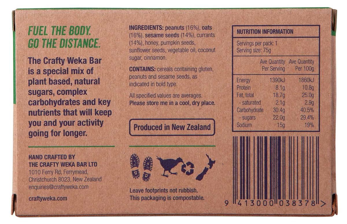 The Crafty Weka Bar — The Original 75g