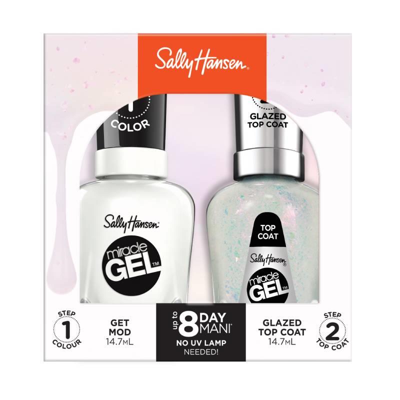 Sally Hansen Duo Gift Set Get Mod & Glazed Top Coat