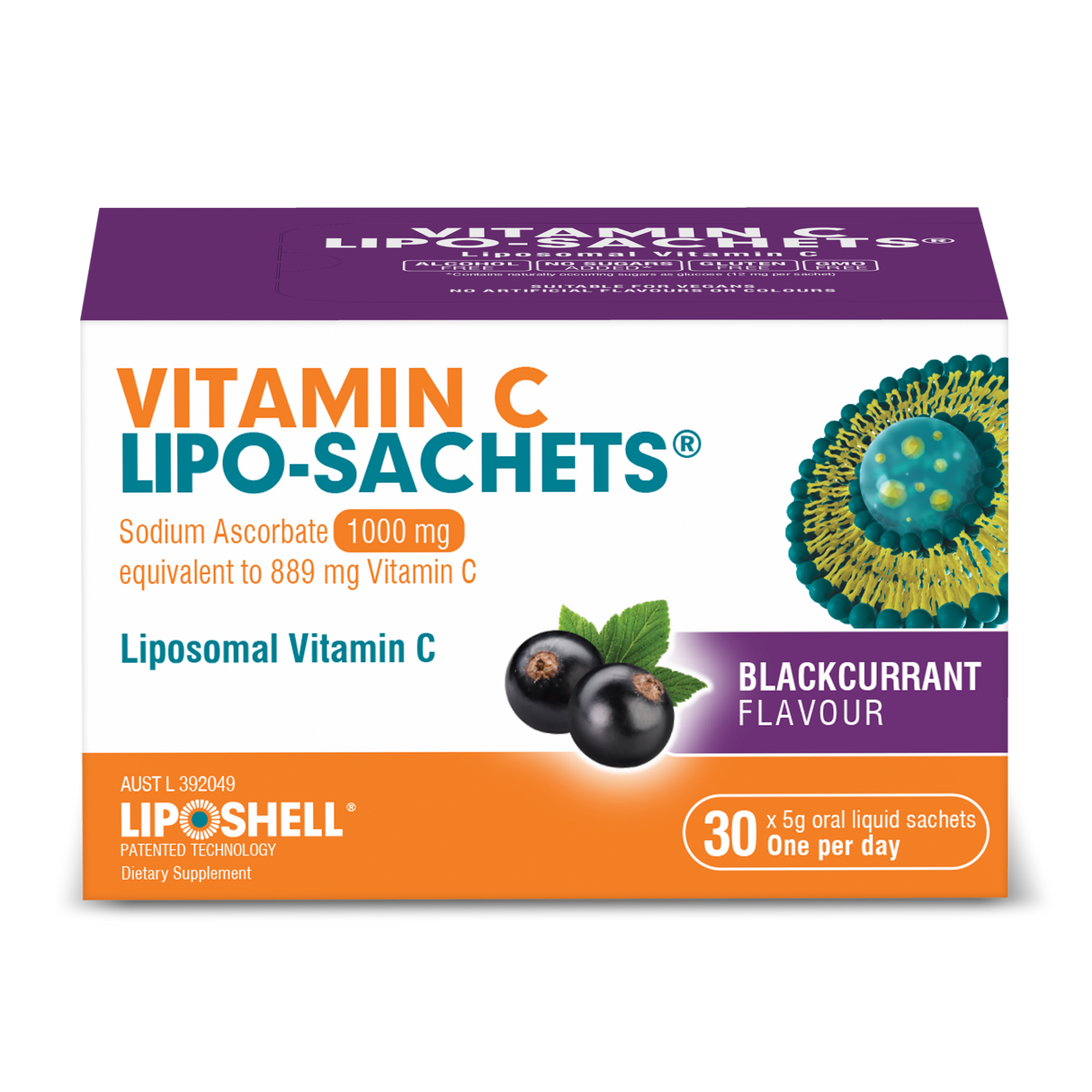 Lipo-Sachets Vitamin C Blackcurrant 30 Pack