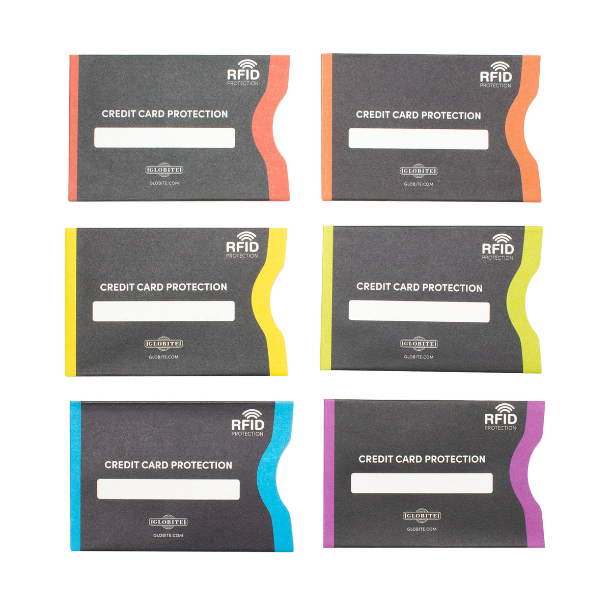 Globite RFID Blocking Credit Card Protector 6pk