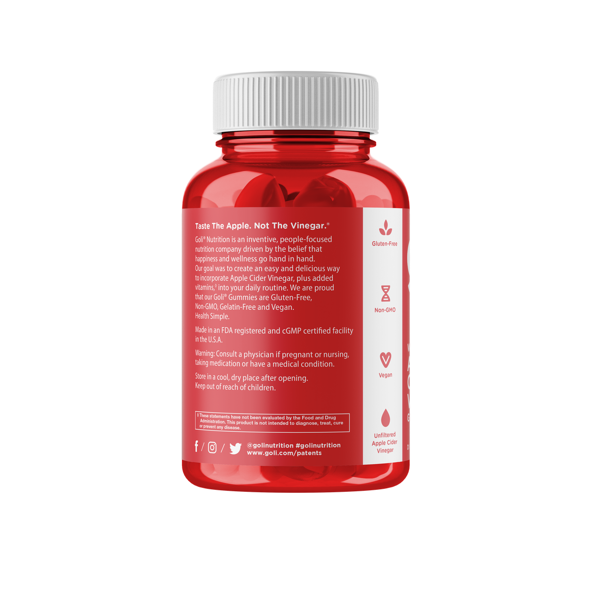 Goli Nutrition Apple Cider Vinegar Gummies 60pc
