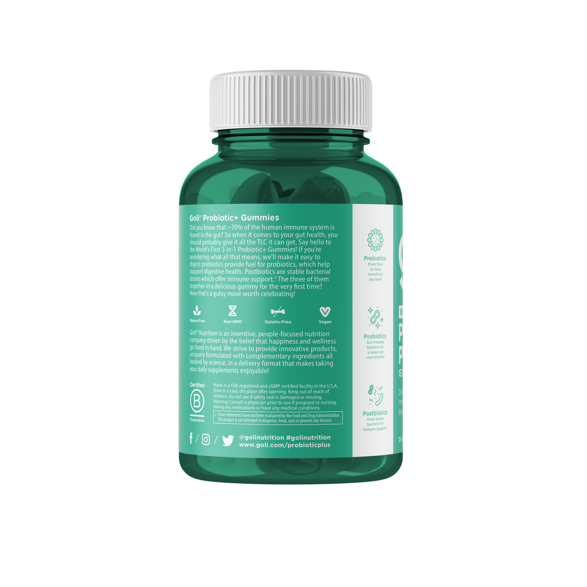 Goli Pre+Post +Probiotic Gummy 60pcs