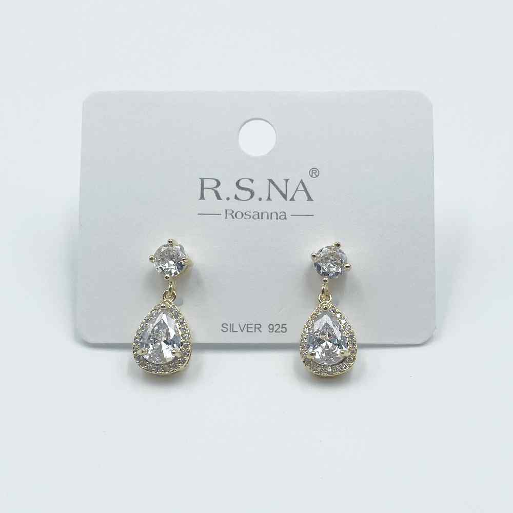 HB&Co Drop with Diamonds Gold Earring