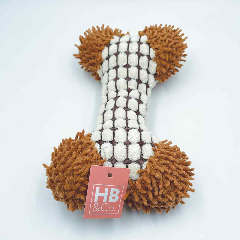 HB&Co Pet Plush Bone Toy 1ea