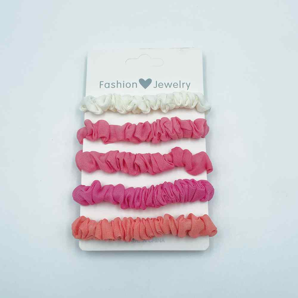 Fashion Jewelry Bright Scrunchie 5pk