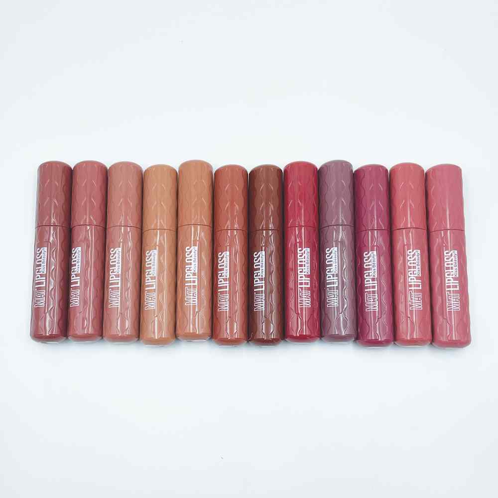 Kiss Beauty Lip Gloss Matte Multi assorted colours