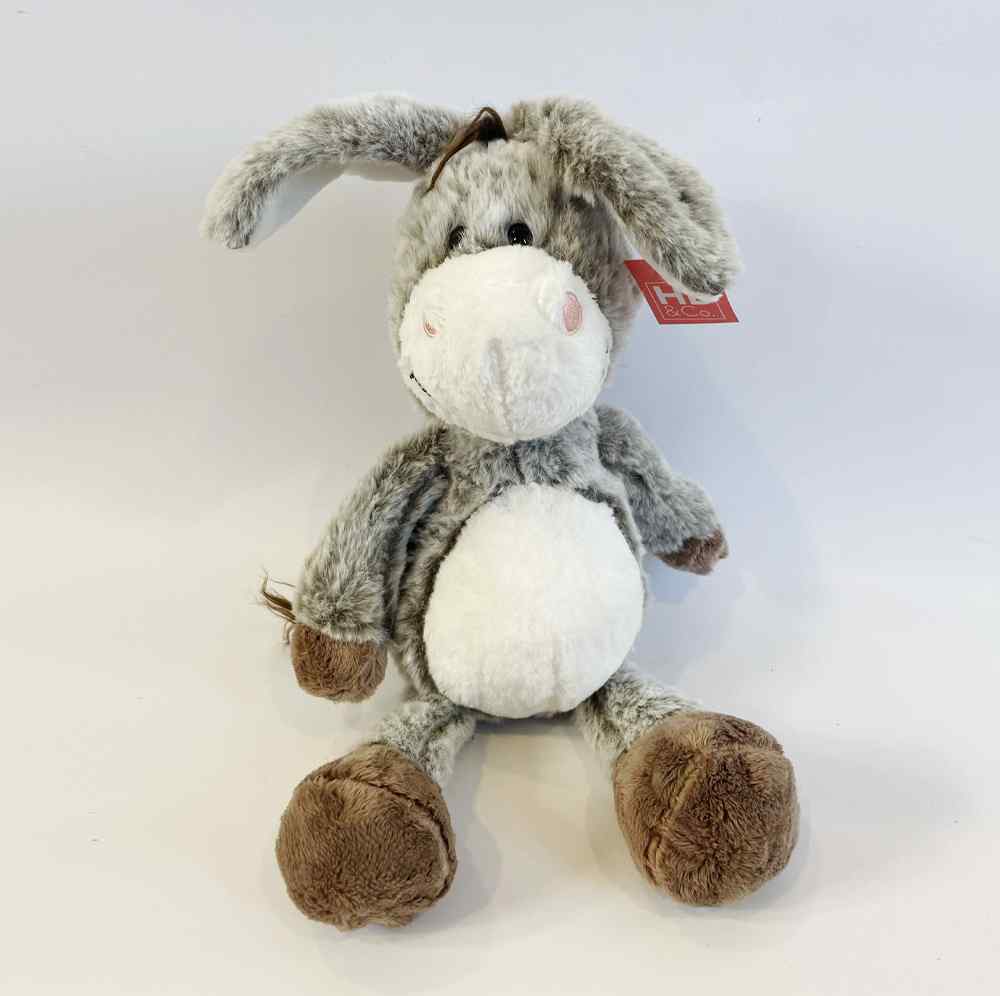 Soft Toy Donkey Grey 30cm