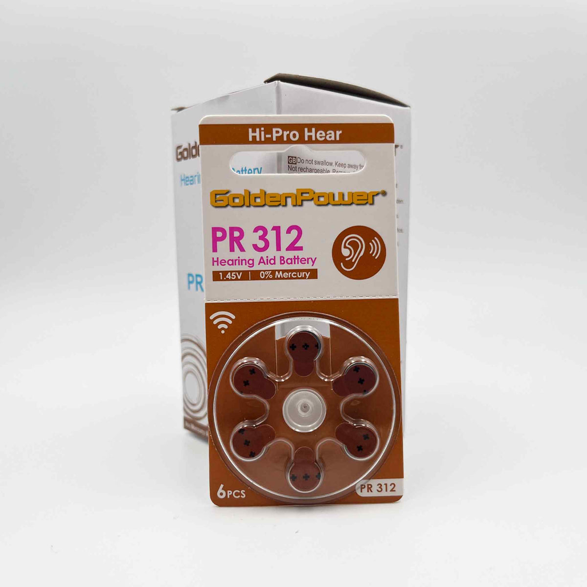 GP Hi Pro Hearing Aid Batt 312 6pk
