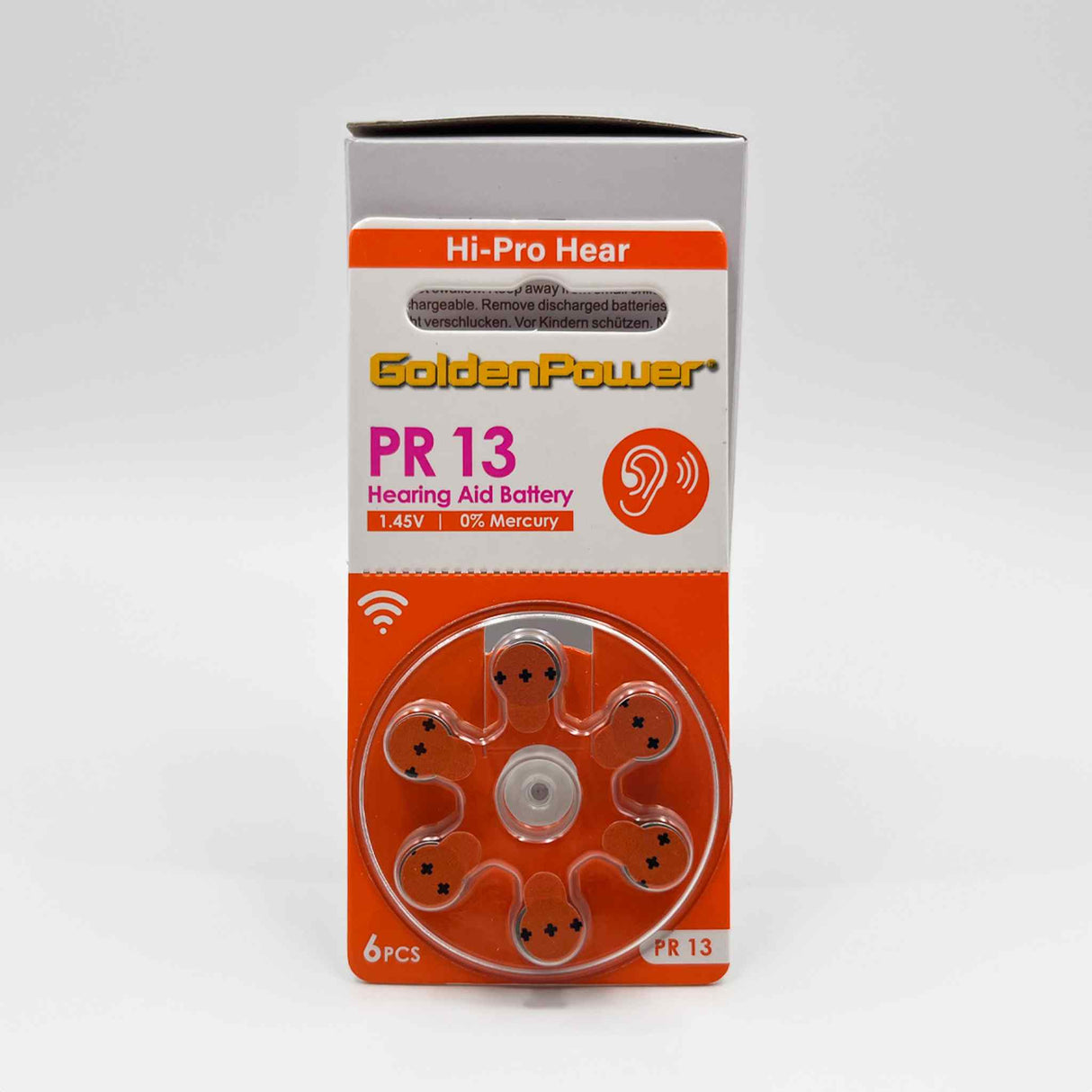 GP Hi Pro Hearing Aid Batt 13 6pk