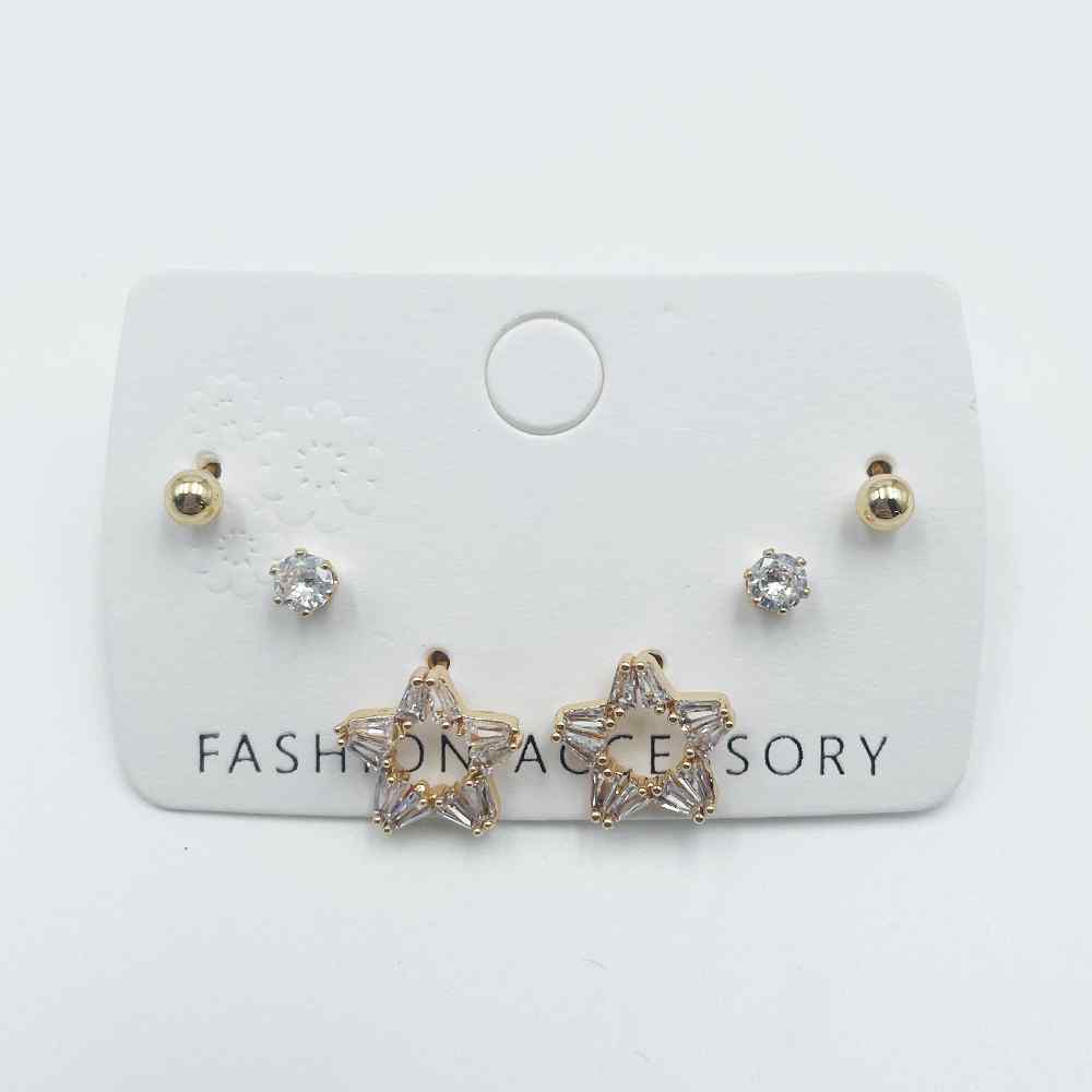 HB&Co 3 Pairs Studs/Stars Earrings