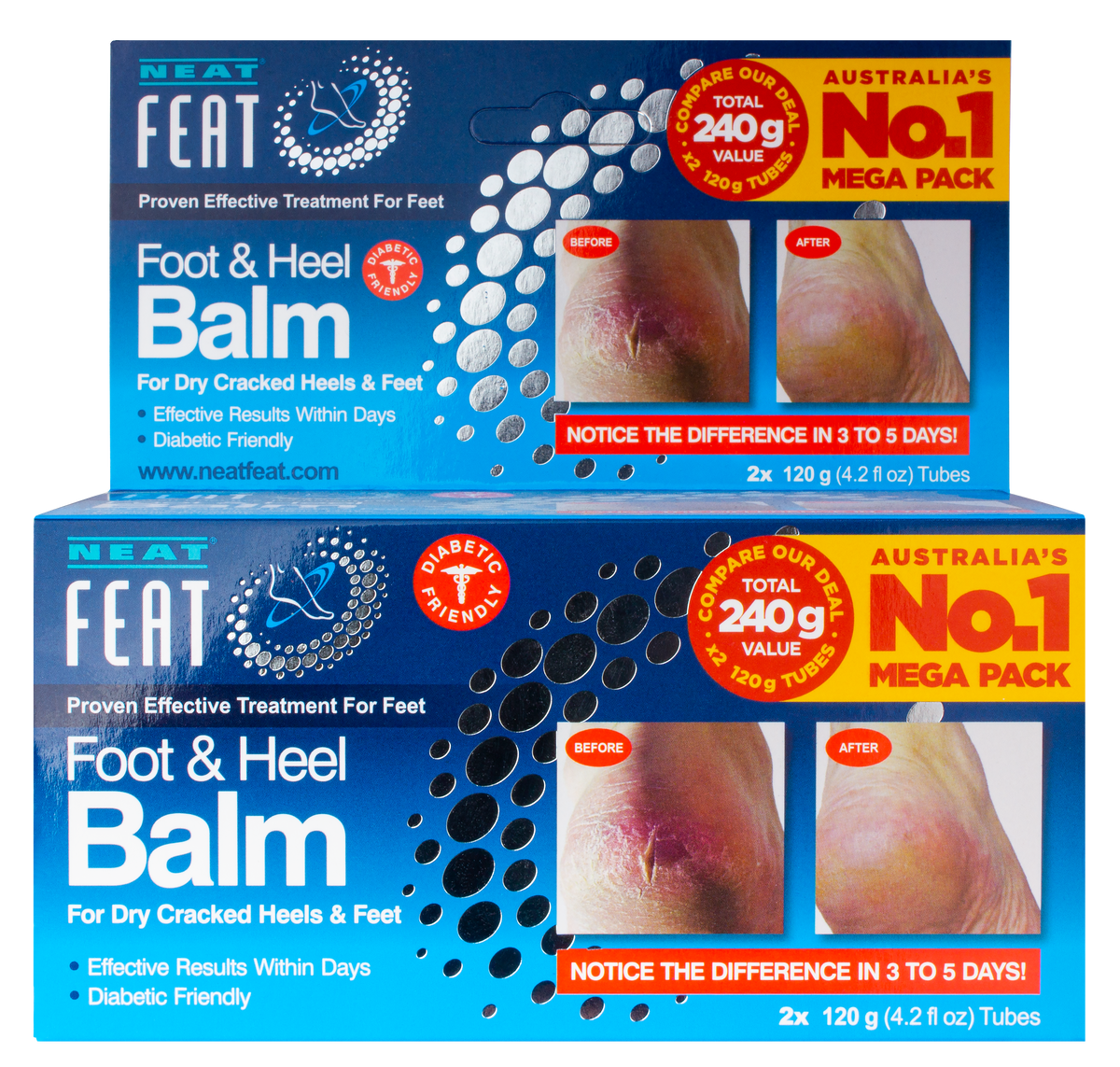 Neat Feat Foot & Heel Balm MEGA 120g 2 for 1
