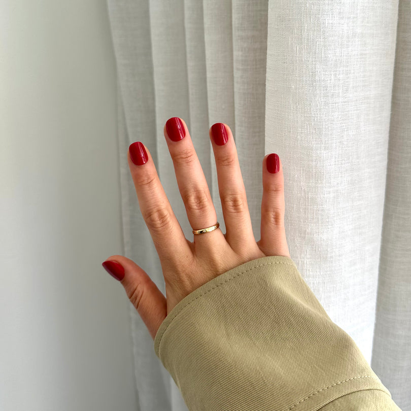 Pressing Nails Red Extra Short Gel