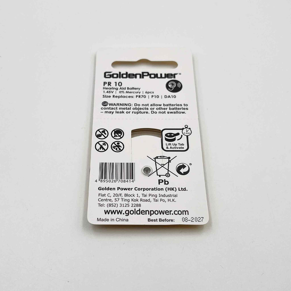 GP Hi Pro Hearing Aid Batt 10 6pk
