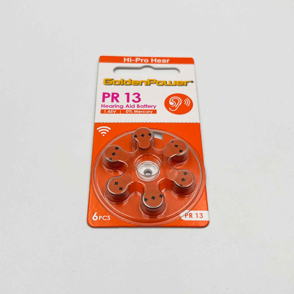 GP Hi Pro Hearing Aid Batt 13 6pk
