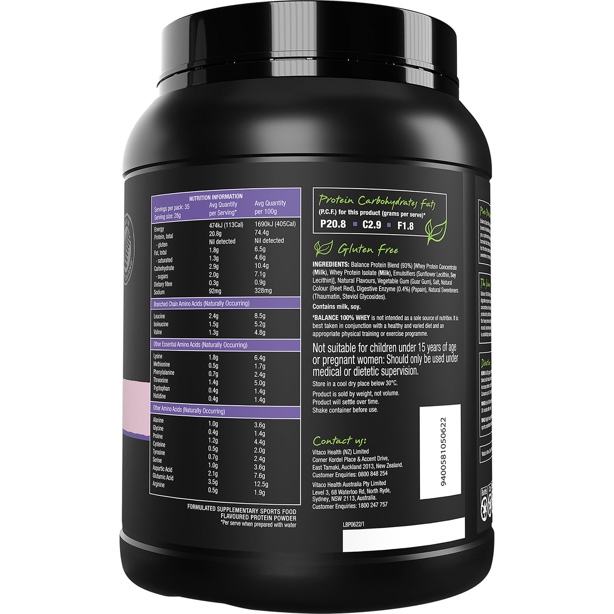 Balance 100% Whey Strawberry 1kg