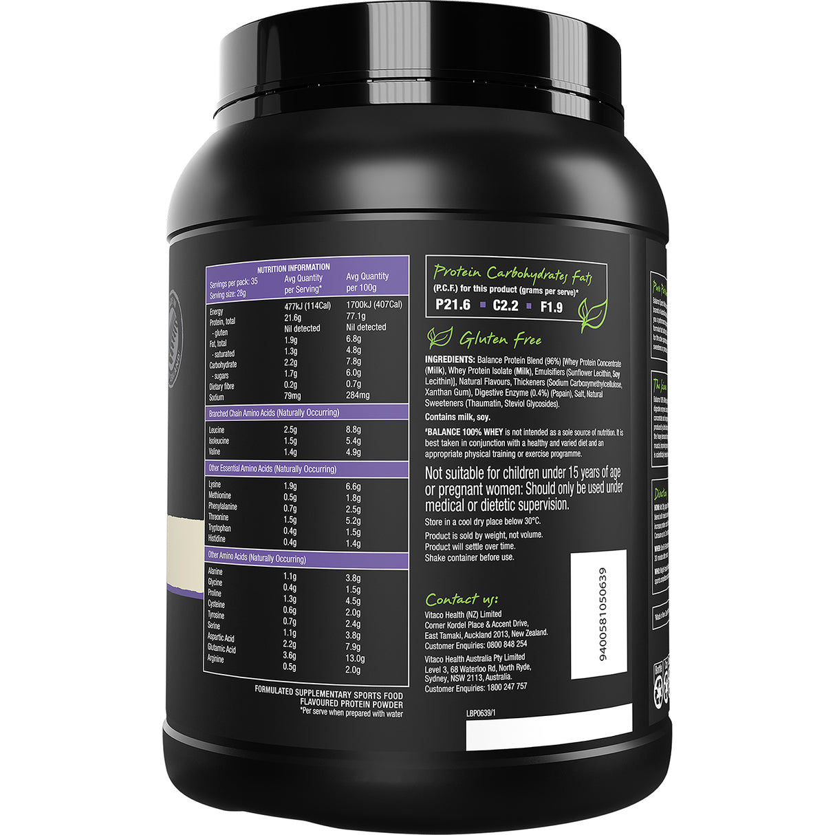 Balance 100% Whey Vanilla 1kg