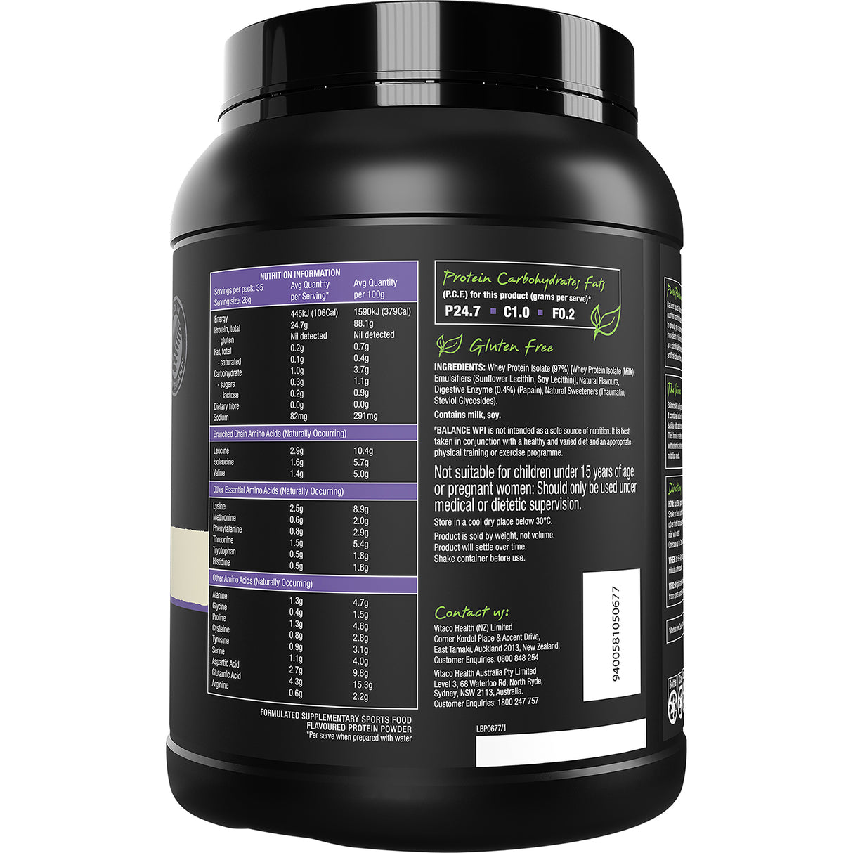 Balance WPI Protein Vanilla 1kg