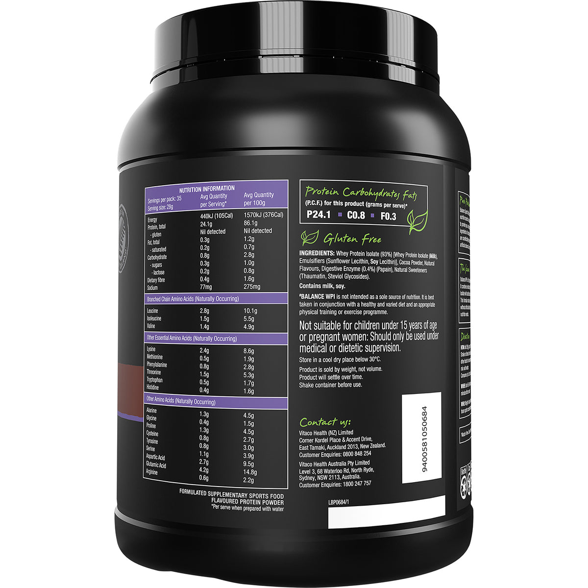 Balance WPI Protein Chocolate 1kg