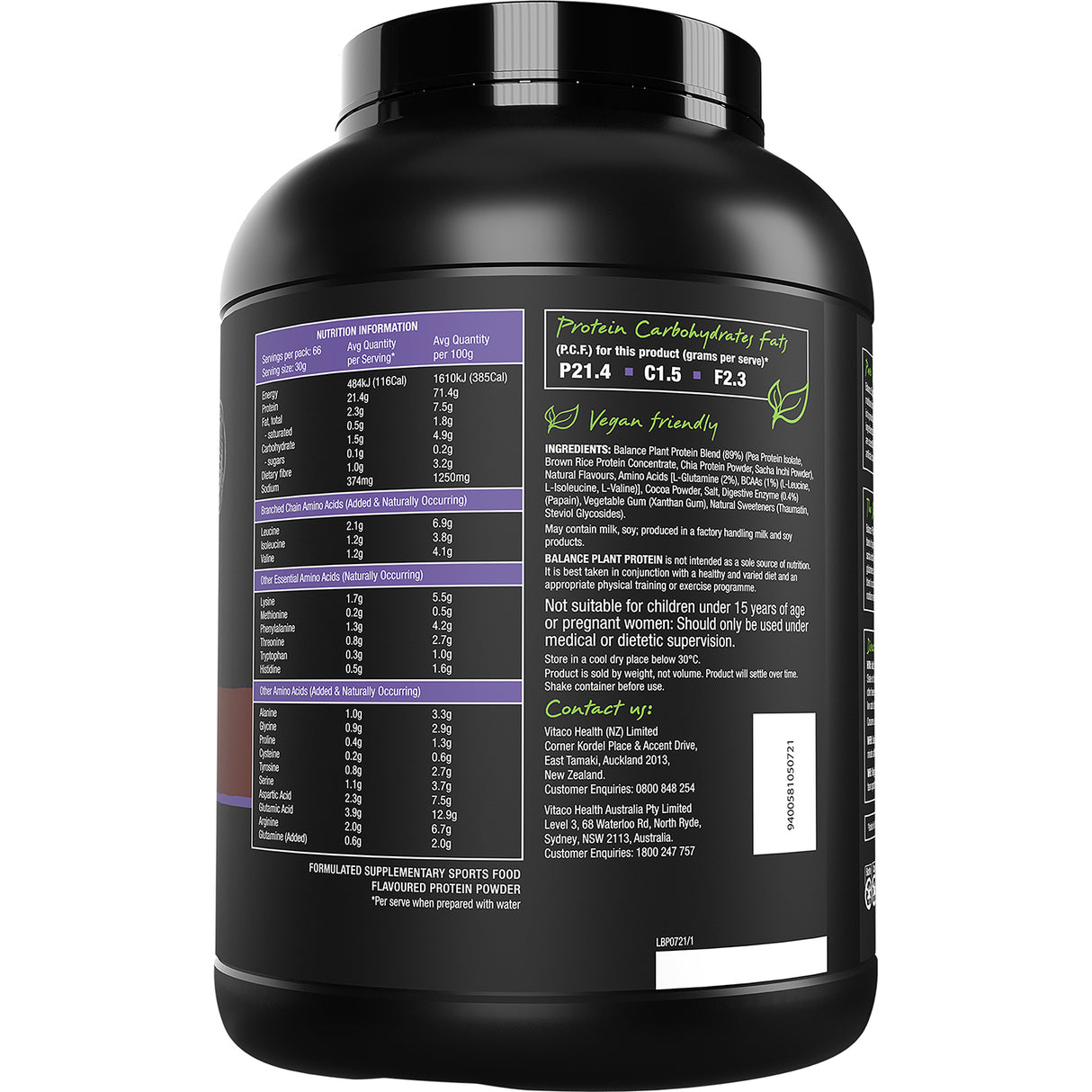 Balance Plant Protein Chocolate 2kg