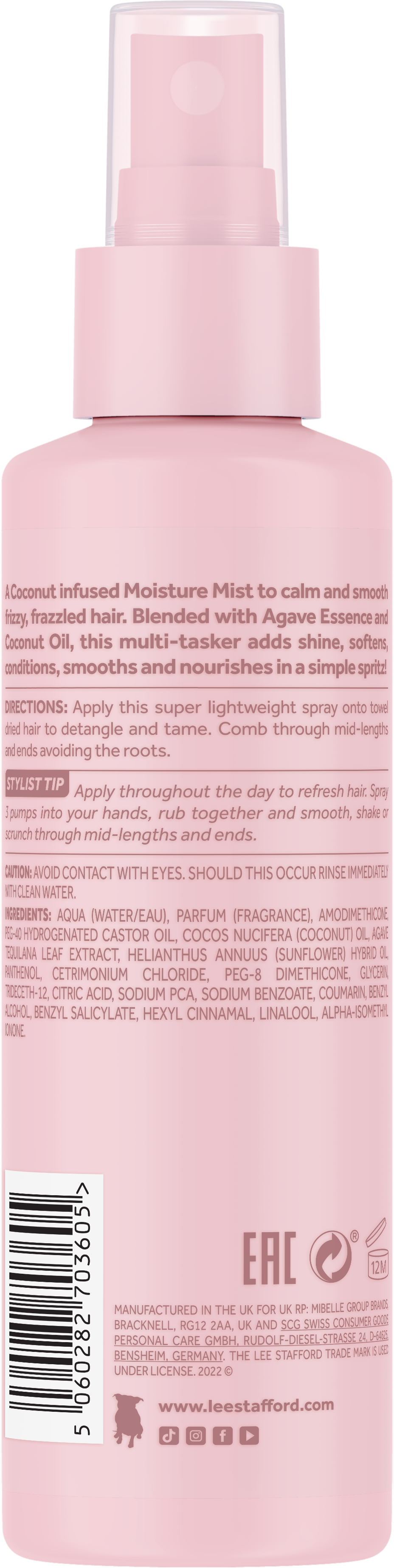 Lee Stafford Coco Loco with Agave Coconut Moisture Mist 150ml