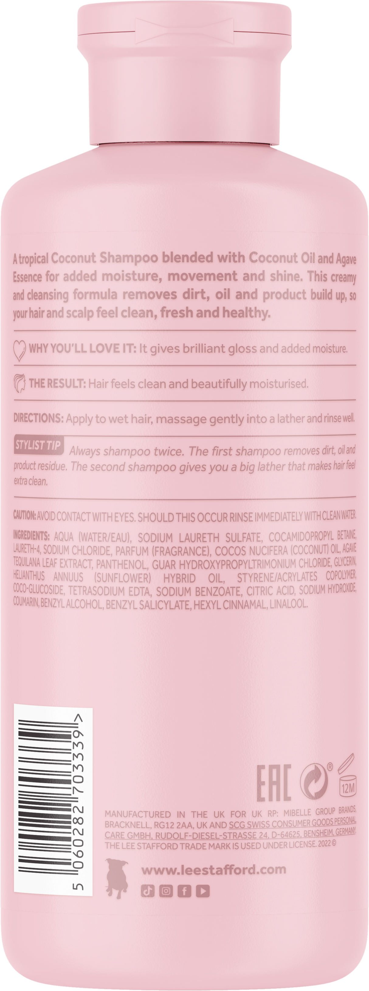 Lee Stafford Coco Loco Shine Shampoo with Agave 250ml