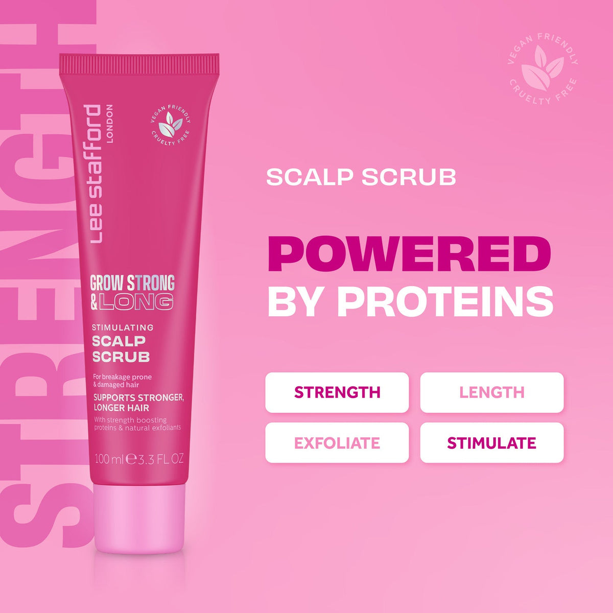 Lee Stafford Grow Strong & Long Stimulating Scalp Scrub 100ml