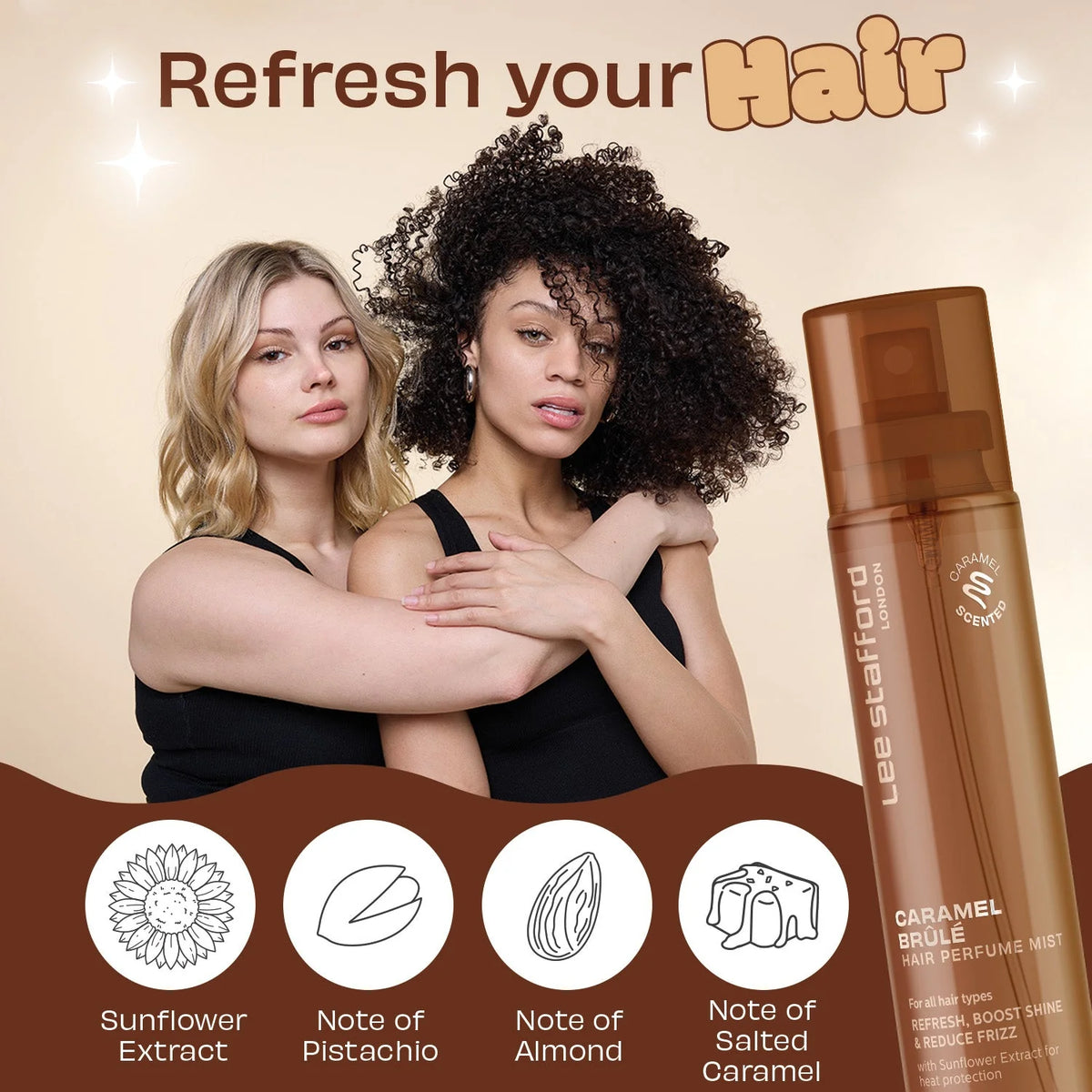 Lee Stafford Hair Perfume Mist Caramel Brulee 81ml