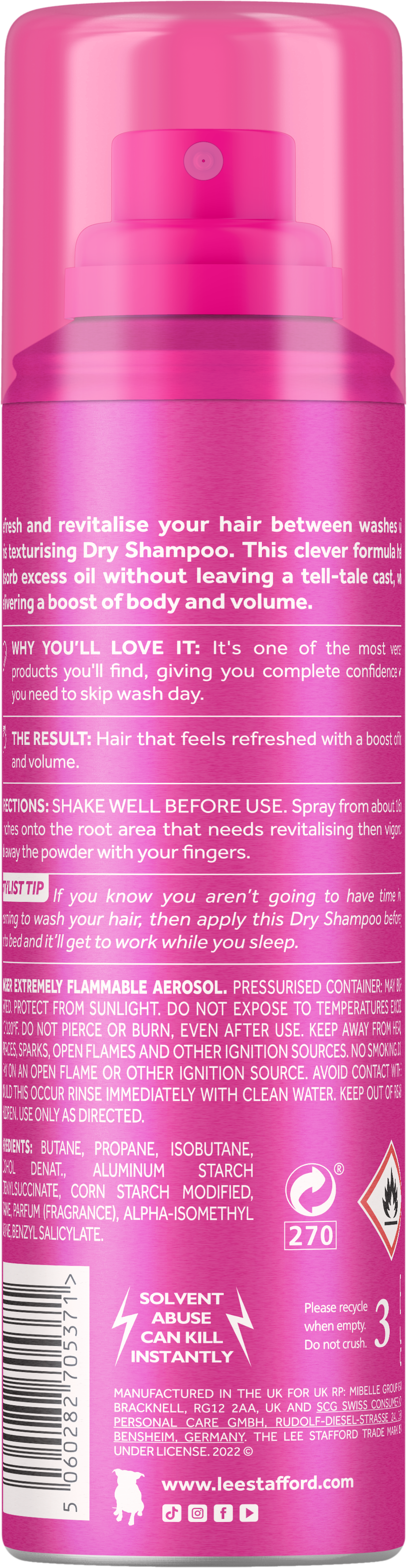 Lee Stafford Dry Shampoo Original 200ml