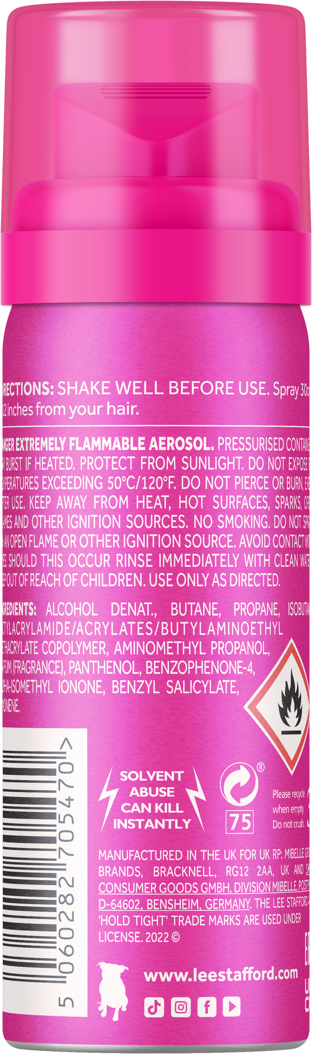 Lee Stafford Mini Hold Tight Hair Spray 50ml
