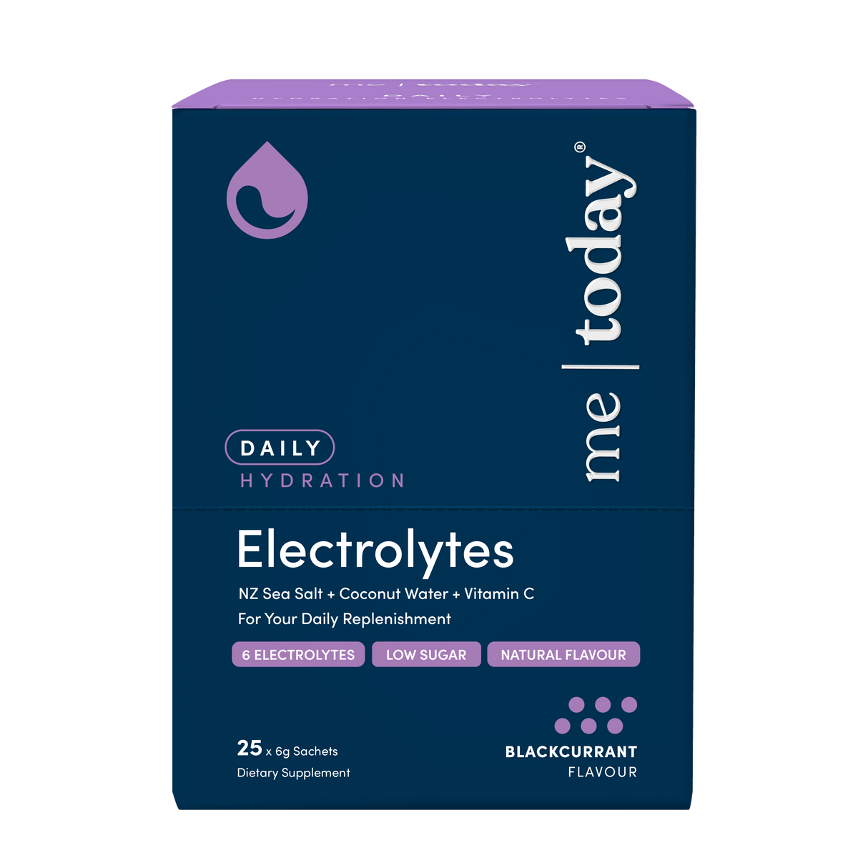Me Today Daily Hydration Electrolytes Blackcurrant 25x6g 150g