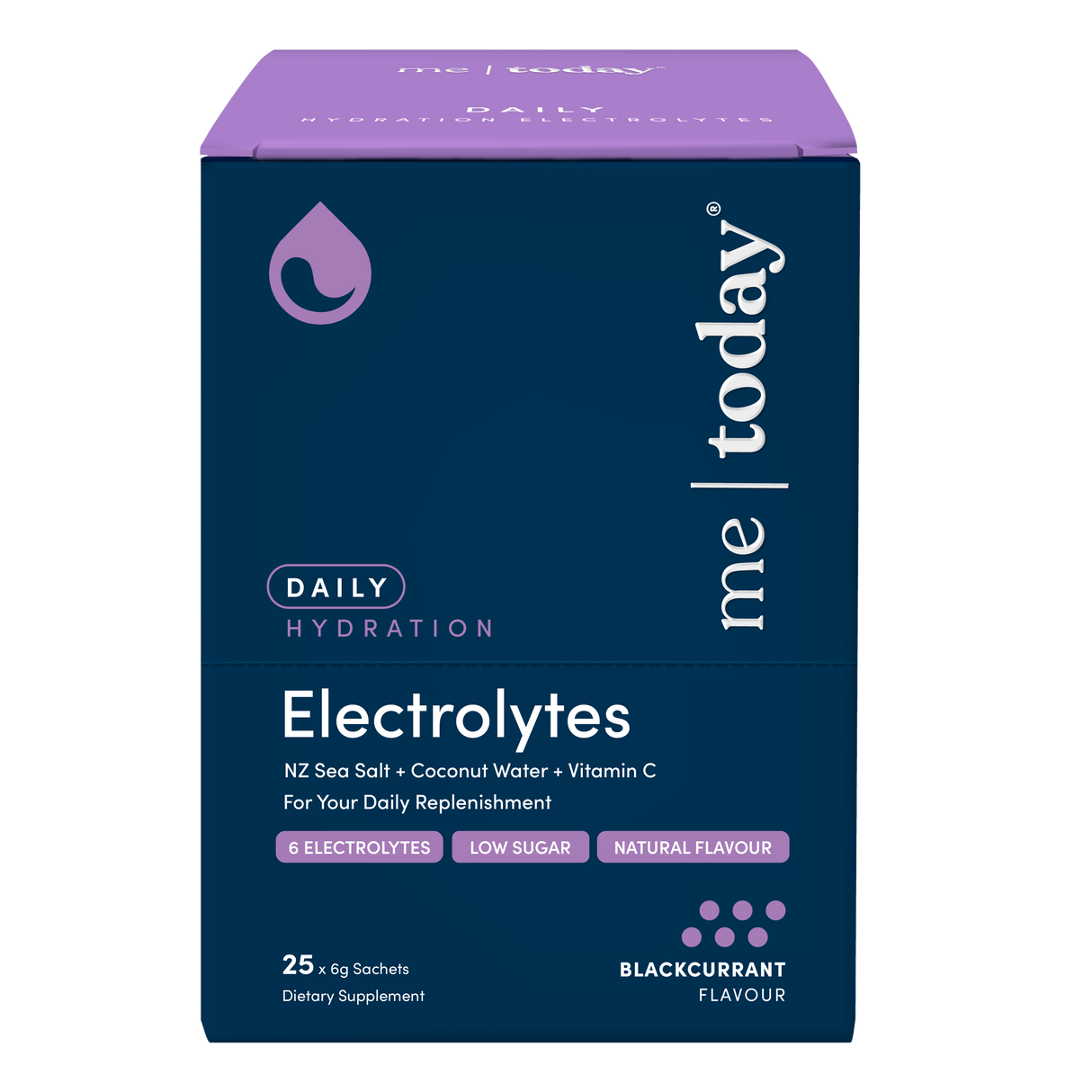 Me Today Daily Hydration Electrolytes Blackcurrant 25x6g 150g