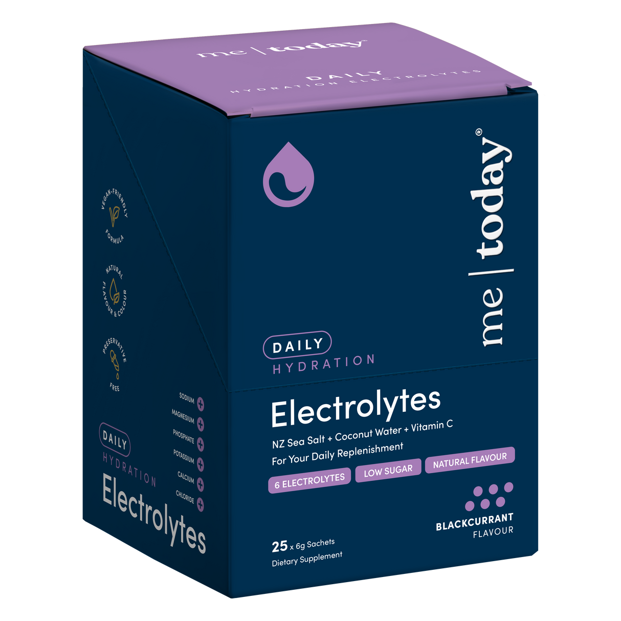 Me Today Daily Hydration Electrolytes Blackcurrant 25x6g 150g