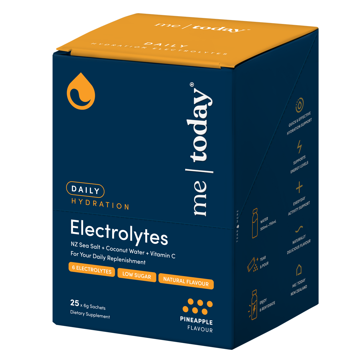 Me Today Daily Hydration Electrolytes Pineapple 25x6g 150g