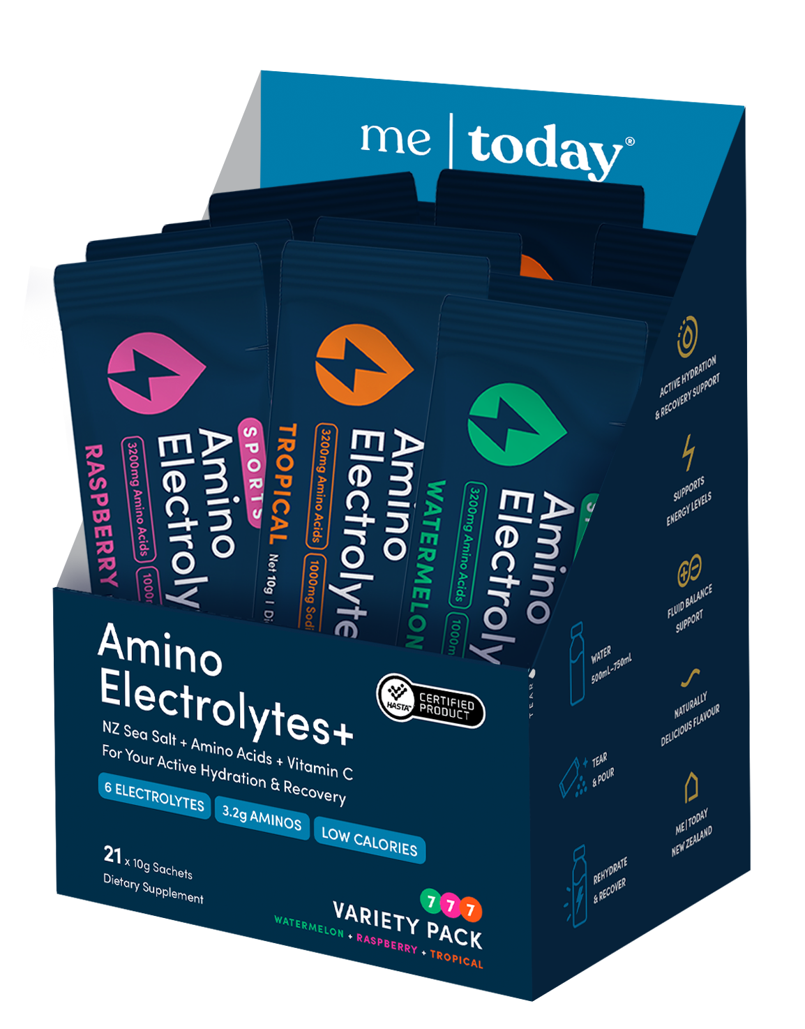 Me Today Sports Amino Electrolytes+ Variety 21x10g 210g