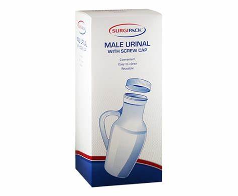 SP Male Urinal with Handle & Lid