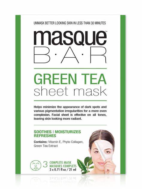 masque BAR Sheet Mask Green Tea 3pk
