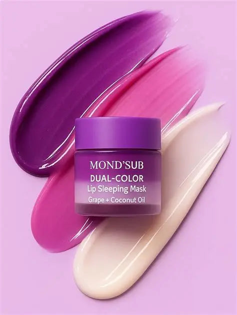 MOND'SUB Lip Sleep Mask Grape + Coconut Oil - double colour