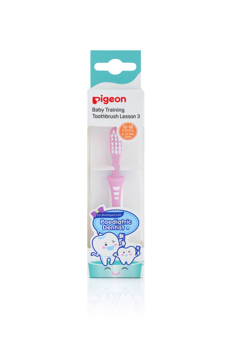 Pigeon Training Toothbrush Lesson 3 - Light Pink