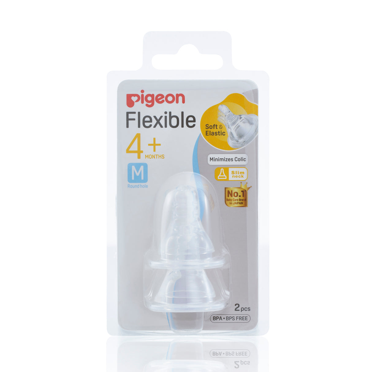 Flexible Slim-Neck Teat 2pcs/Set (M)