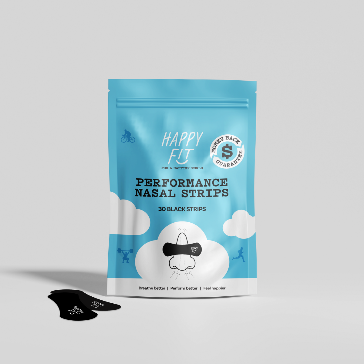 Happy Fit Nasal Strips - Fit Black